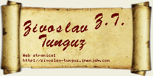 Živoslav Tunguz vizit kartica